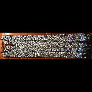 Designer nostalgia leopard and floral beaded tie-back ￼maxi dress, size s￼